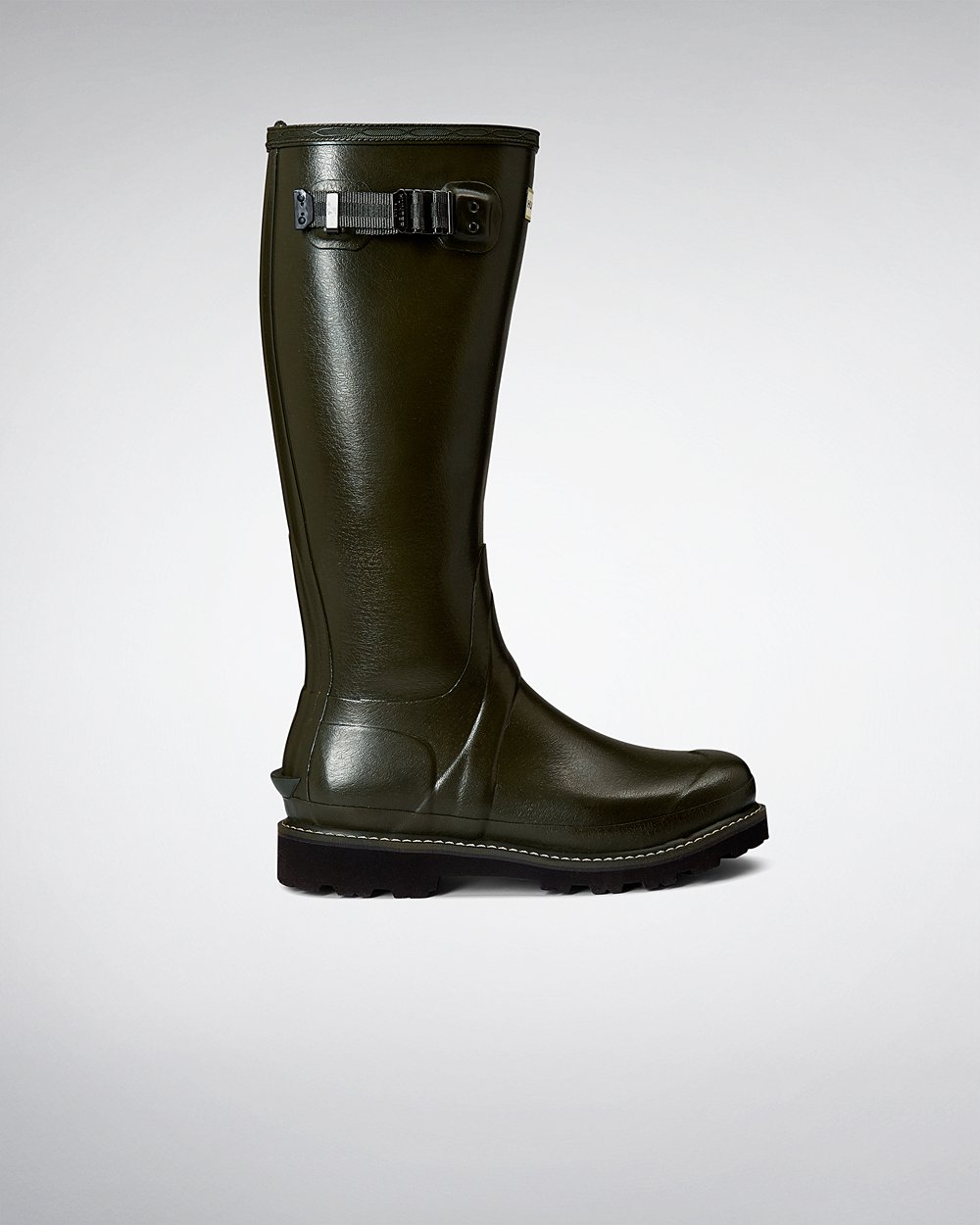 Womens Tall Rain Boots - Hunter Balmoral Poly-Lined (32TRZBVUH) - Dark Olive